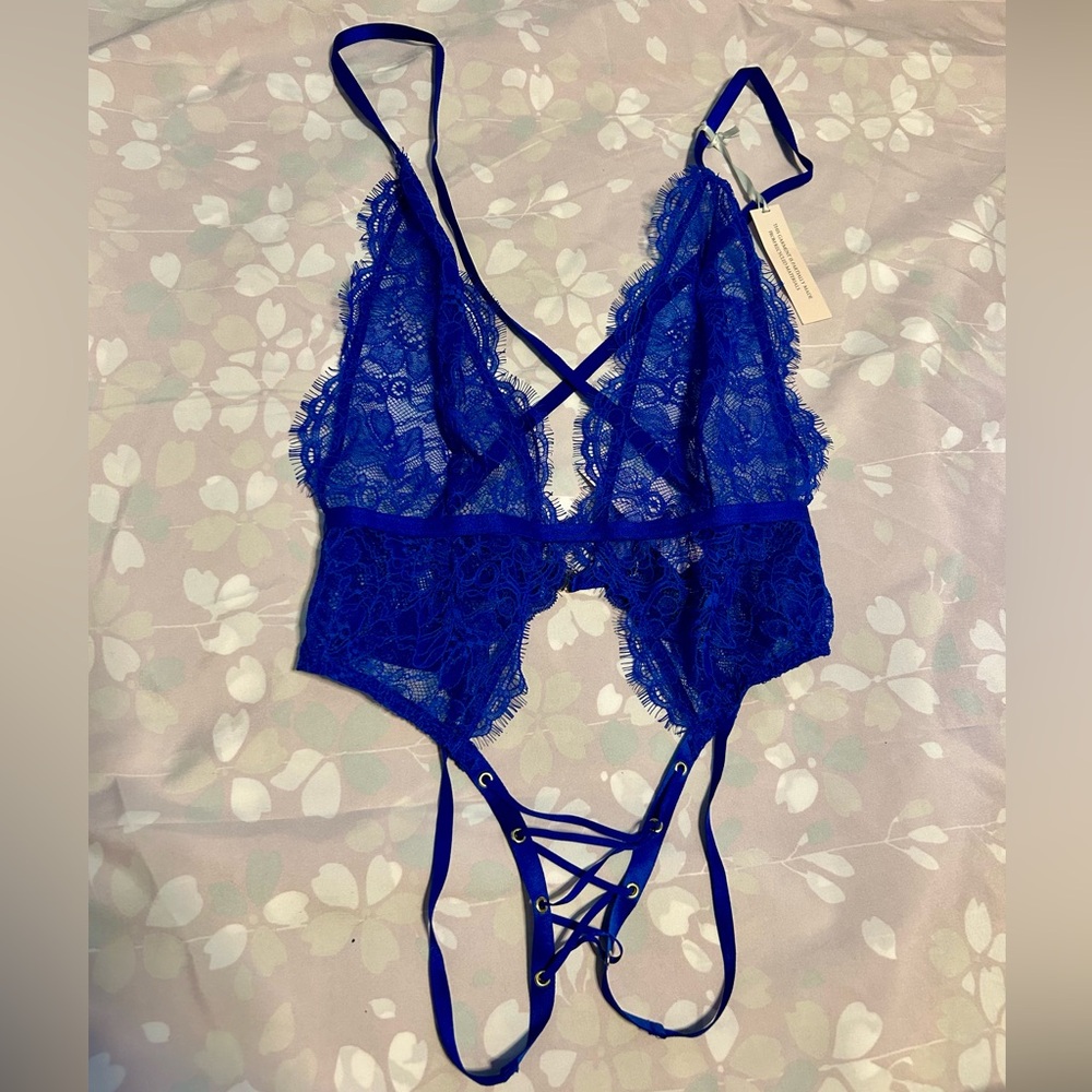 Victoria’s Secret lace up crotchless teddy